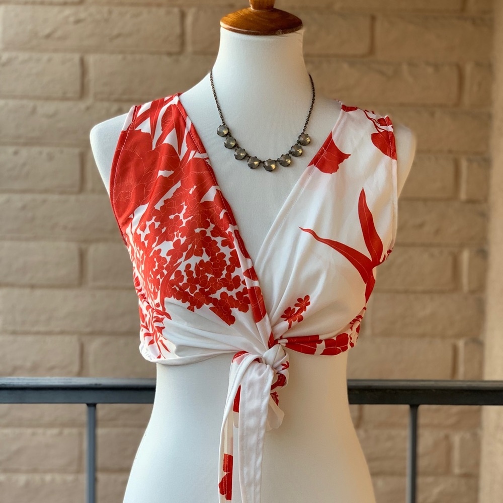 Vintage tie crop top.